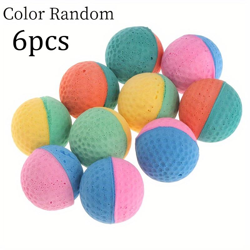 

6/10pcs Cat Ball Toys, Interactive Chase for Pets, Soft Bouncy Quiet Durable Bite Resistant,Rubber Balls for All Breed Sizes