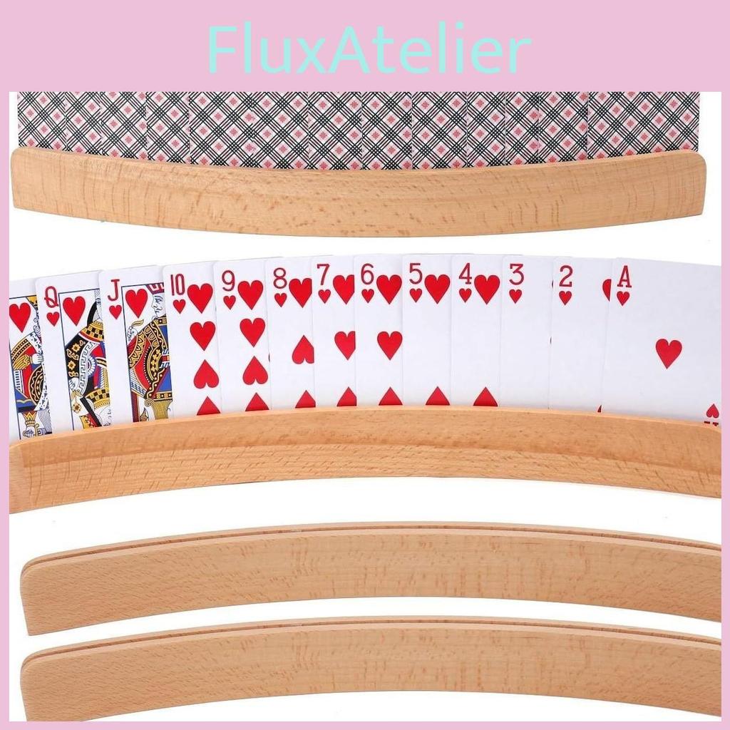 Minimalist Wooden Card Holder Long Arms Poker Card Games In Living Supplies Room