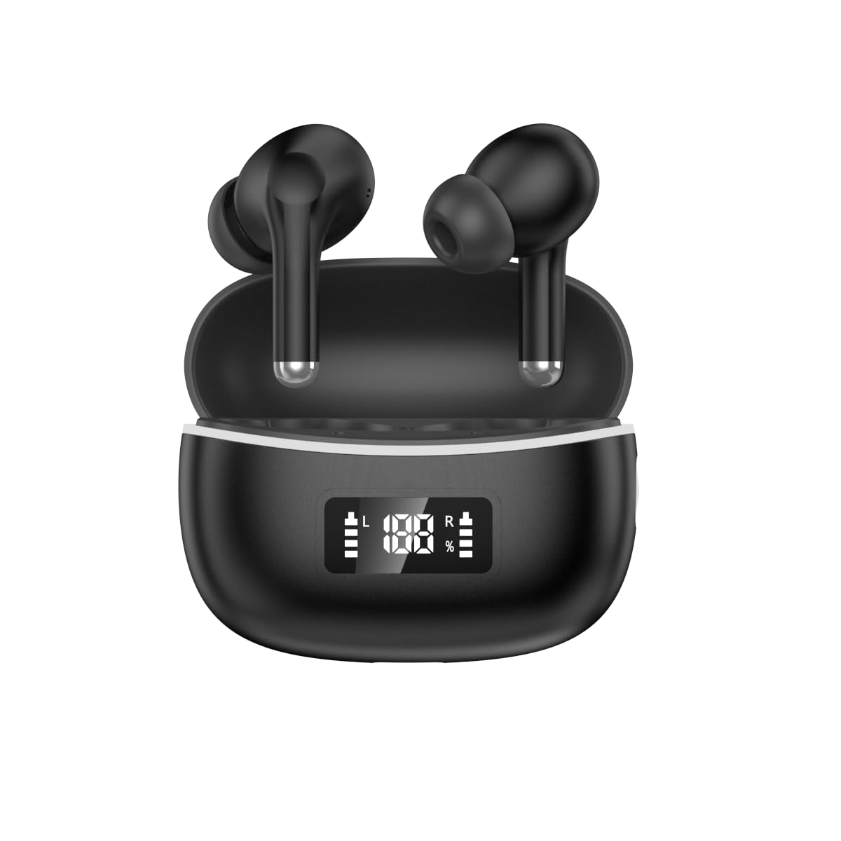 

Bluetooth Wireless AI ENC IPX7 Up to 60 Hours of 2025 Latest Bluetooth Sound Low Instant Single or for Web and Compatible with iPhone and Android