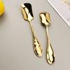 4Pcs Stainless Steel Ice Cream Spoons Retro Square Head Dessert Coffee Shovel Sorbet Yogurt Cake Jelly Serving Utensil Set Kitchen Gadget