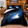 Ensemble de literie imprimé 3 pièces Motif TSG Hoffenheim FC Drap de lit Taie d'oreiller Pour la décoration de la chambre
