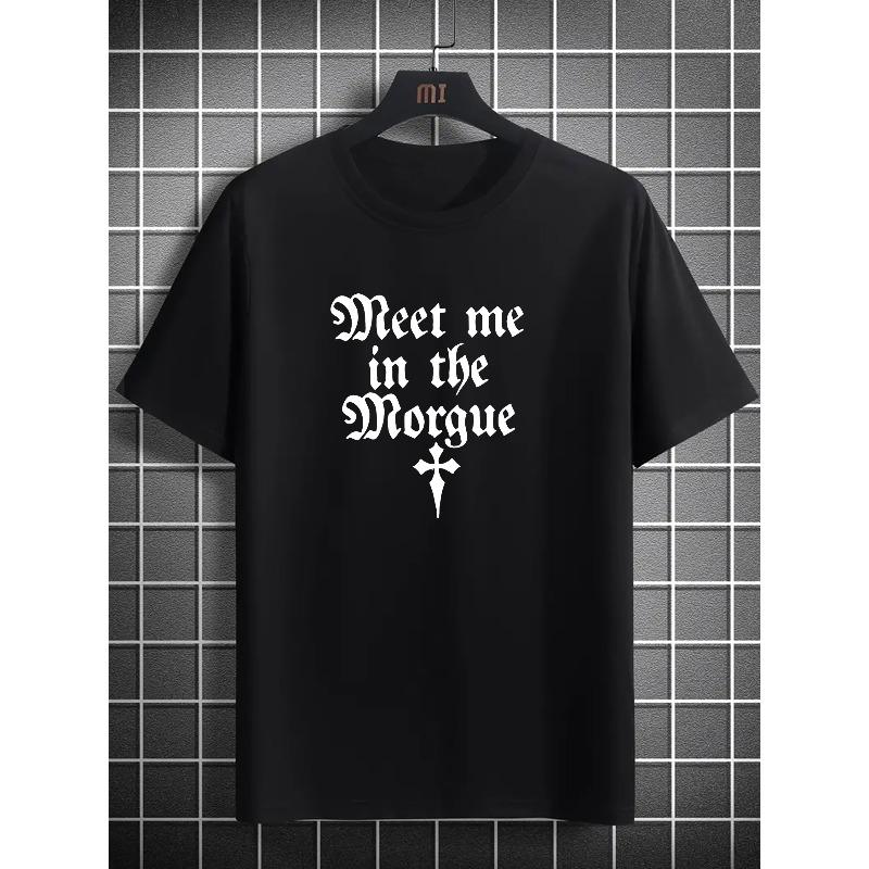 

European Size Men S Short-Sleeve T-Shirt with Trendy Letter Patterns, Casual Summer Top for Men XXXXXL чорний