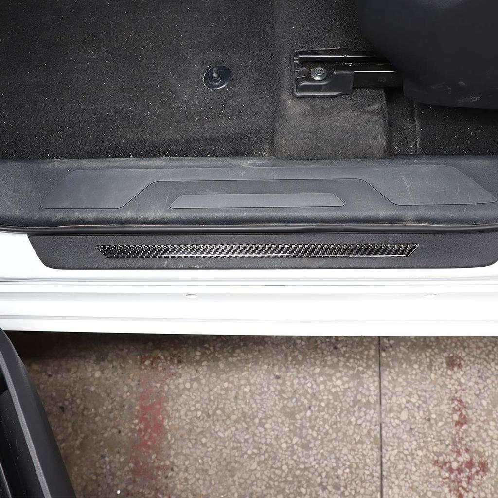 Real Carbon Fiber External Door Sill Cover Trim For Toyota Tundra -24