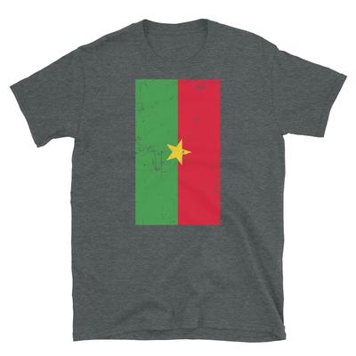 Burkina Faso Africa Ouagadougou Distressed Flag Short-Sleeve Unisex T-Shirt