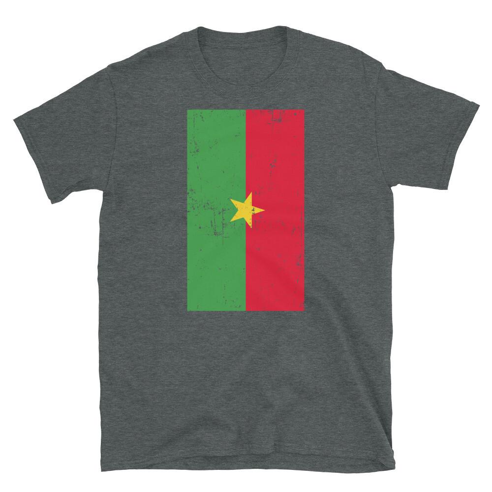 

Burkina Faso Africa Ouagadougou Distressed Flag Short-Sleeve Unisex T-Shirt M
