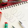 4Pcs Christmas Erasable Pens Santa Snowman Reindeer Patterns Gel Pens 0.5mm Refillable Writing Pens School Office Supplies