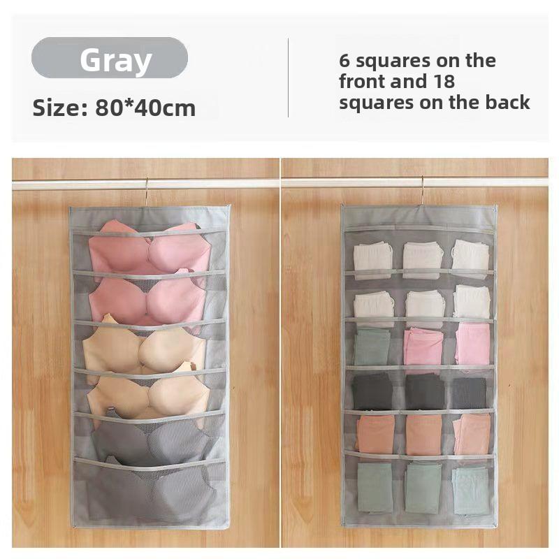 1pc  Double-sided Underwear Storage Bag, Hanging Underwear and Underpants Storage Bag, Compartments for Household Use