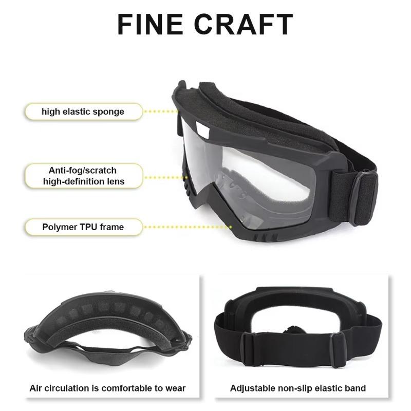 Non-polarized Men Women Windproof Dustproof Sandproof Goggles High Definition FULL Frame Outdoor Sports Riding Ski Protective Eyeglasses