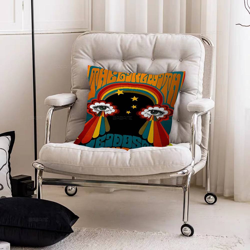 Retro Bohemian Psychedelic 70s Cushion Cover Pillow Cover Decor Pillowcase Printed Cushion Case For Couch