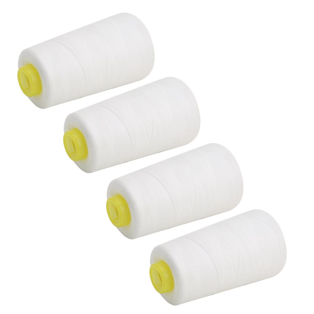 4PCS High Grade Polyester Thrd Sewing NaMachine Accessories Needle Thrd 3000 Yards for Clothes(Black )