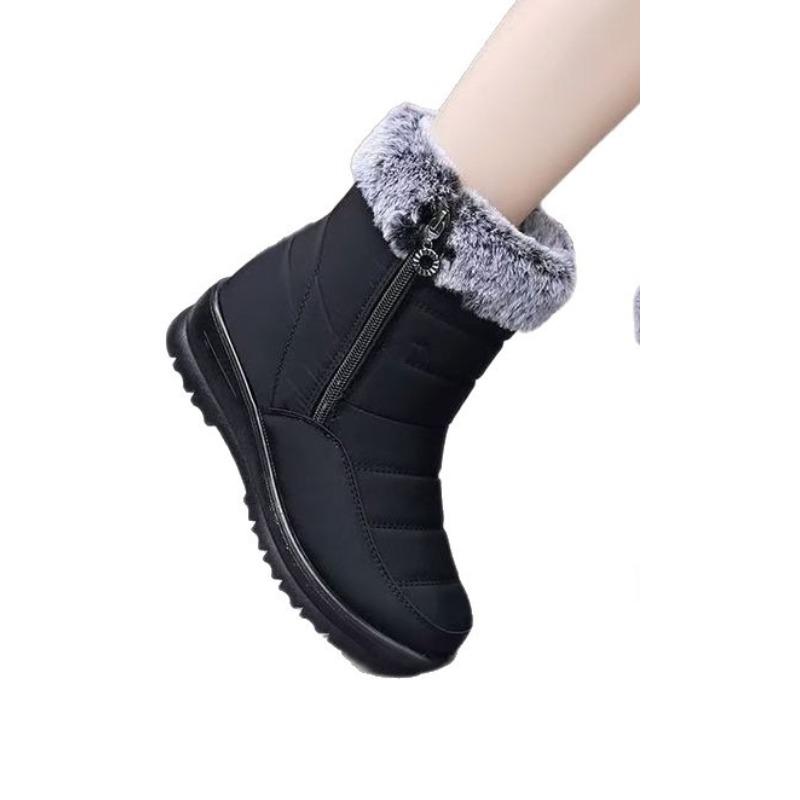 Snow Boots, Women's Cotton Shoes, Ankle Boots, Fleece and Thickened Shoes, Large Size