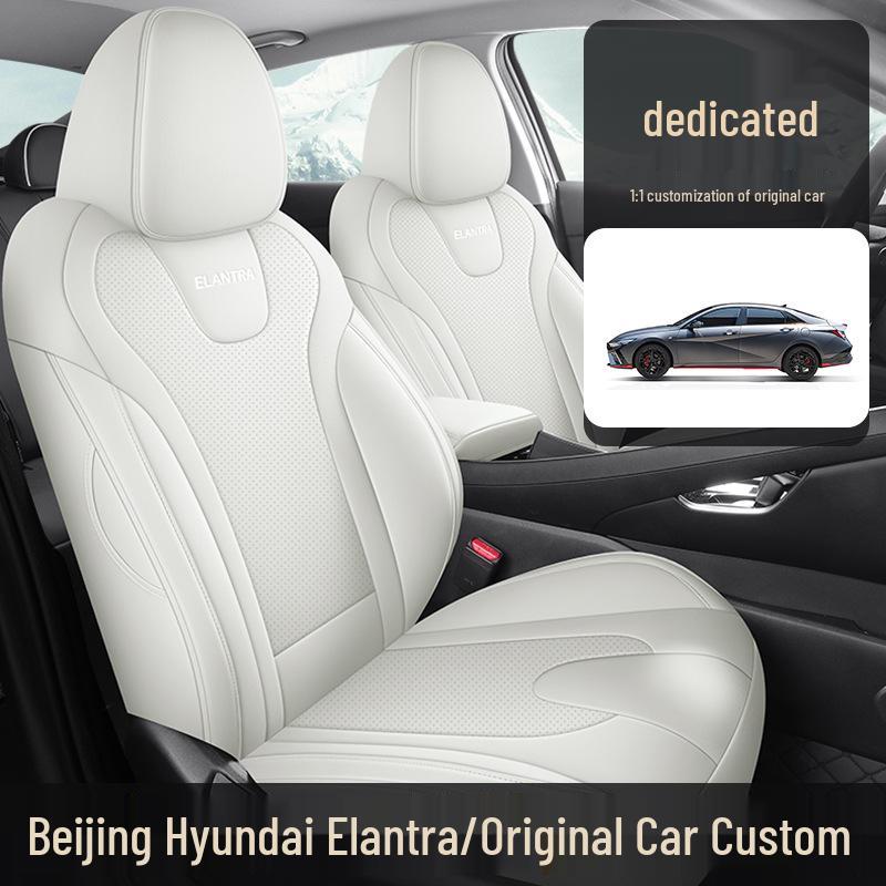 Universal Leather Car Seat Cushion for Beijing Elantra - Fits Five-Seater, All-Season Use