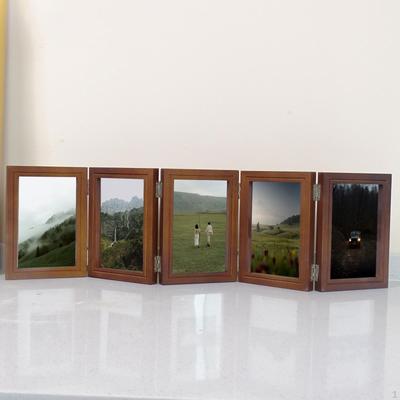 5 Hinged Picture Frame Folding Photo Creative Lightweight Artwork Foldable for Day Gift