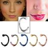 European & American Titanium Steel C-Shaped Nose Ring & Lip Stud | Fake Nose Stud | C-Bar Lip Ring | Bent Bar Jewelry