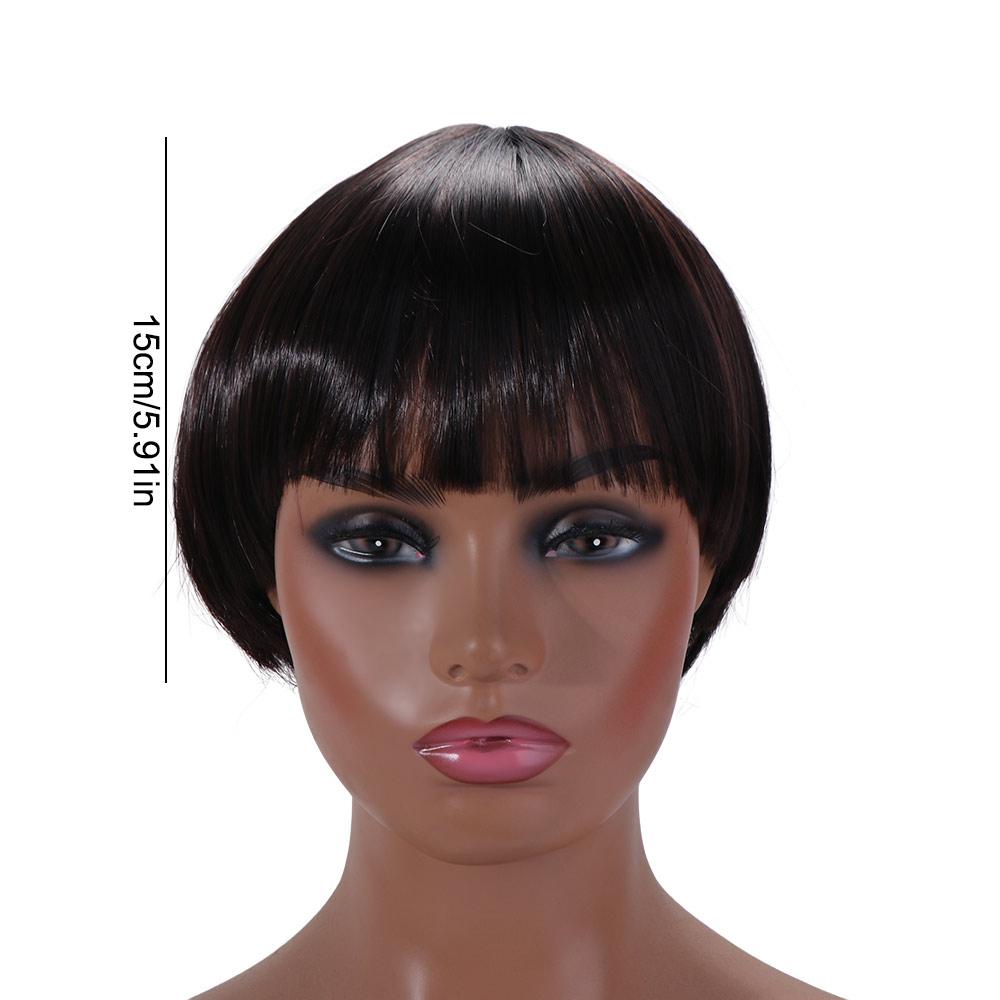 Synthetic Short Mushroom Wig Music Costume Men Brown Cosplay Wig 60's Bowl Cut Wigs  Nightclub Bar