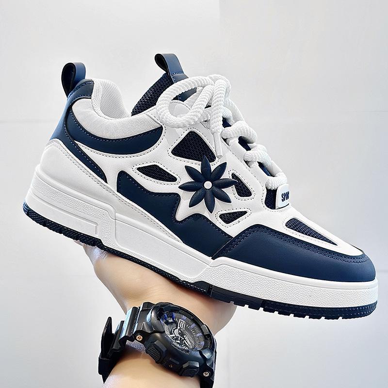 

2024 Осень Мужские Корейский Стиль Модные Повседневные Кроссовки-Хлебцы для Путешествий и Спорта 43 королевский синий