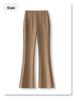 Women's Black Flared Pants - High-End Casual Draping for Spring 2025