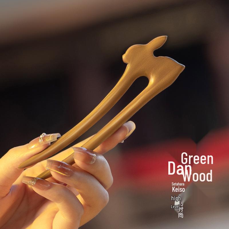 Livrare Gratuită Agrafă de Păr de Lux din Lemn de Piersic pentru Femei – Stil Chinezesc Antic & Modern