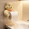 Dog Shaped Bathroom Tissue Dispenser Wall Mountable Space Saving Solution With Strong Adhesive Backing