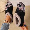 Old Beijing cloth shoes cotton shoes embroidered middle-aged and elderly fluffy shoes warm ethnic style comfortable soft sole mother