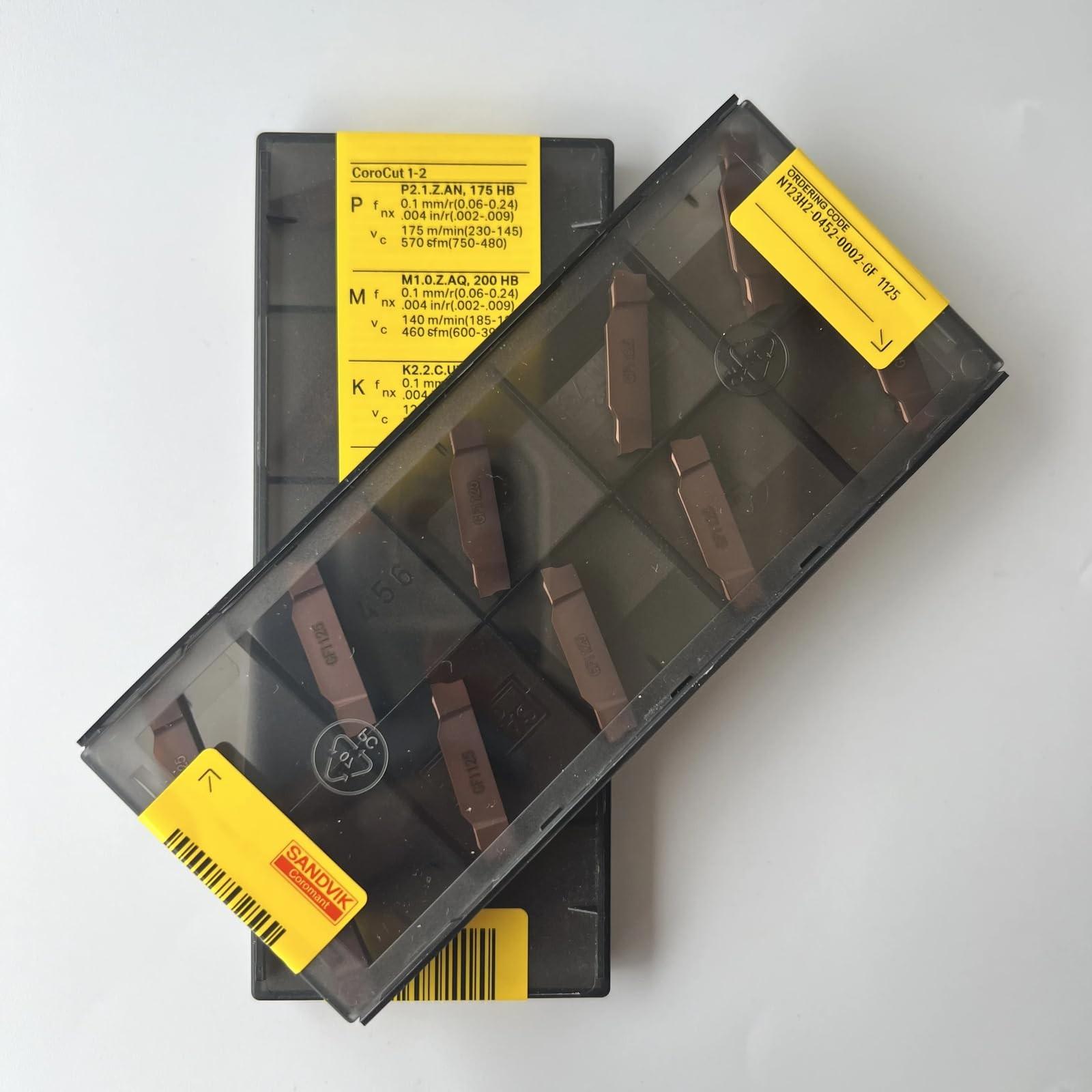 

Original Sandvik / N123H2-0452-0002-GF 1125 CNC lathe carbide blade tool 10 Pcs