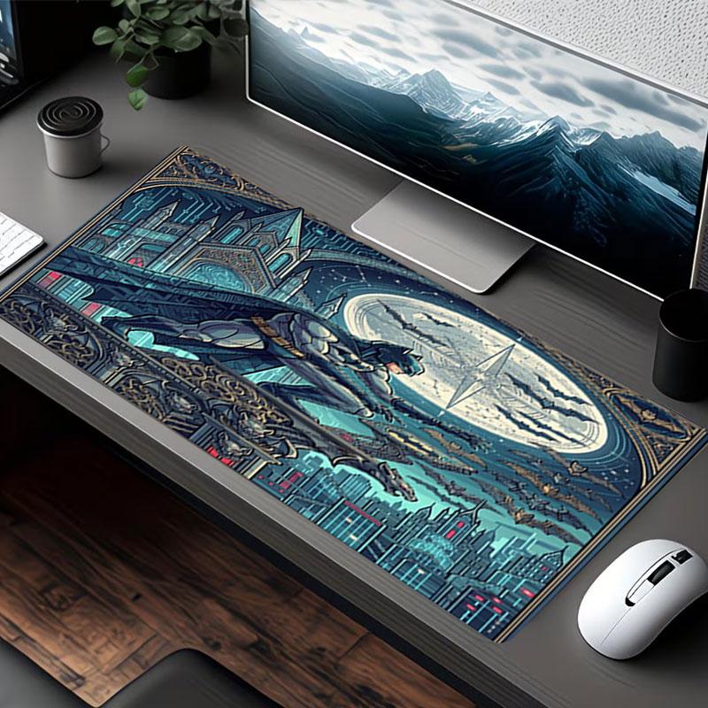 Batman Print Mouse Pad, for Keyboard Pad Laptop PC Mat for Office Home Use, Desk Decor, Perfect Birthday Gift for Gamers