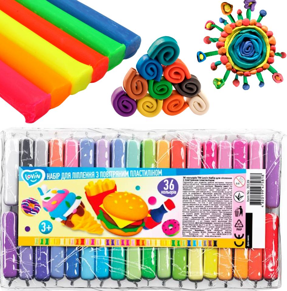 Plastilina Ciastolina Set per Creare Modellazione 36 Colori Per Bambini 70139