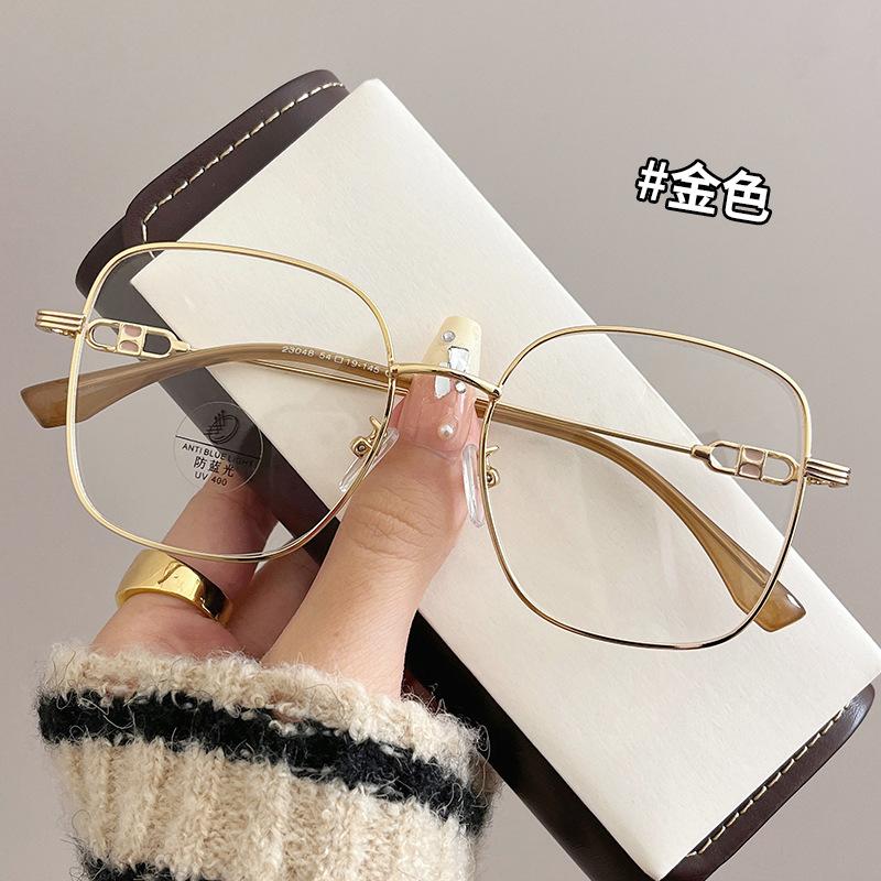 New Fashion Eyeglass Frames For Women Square Shape Anti Blue Light Men'S Eyeglass  Glasses Frame