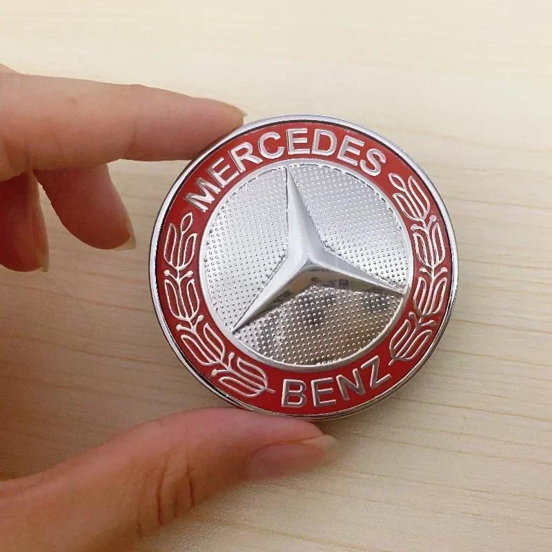 Car Metal 57mm Front Hood Badge Logo For Mercedes Benz AMG W177 W253 X253 X205 GLC/GLE/ML-class A0008171901 Sticker Accessories