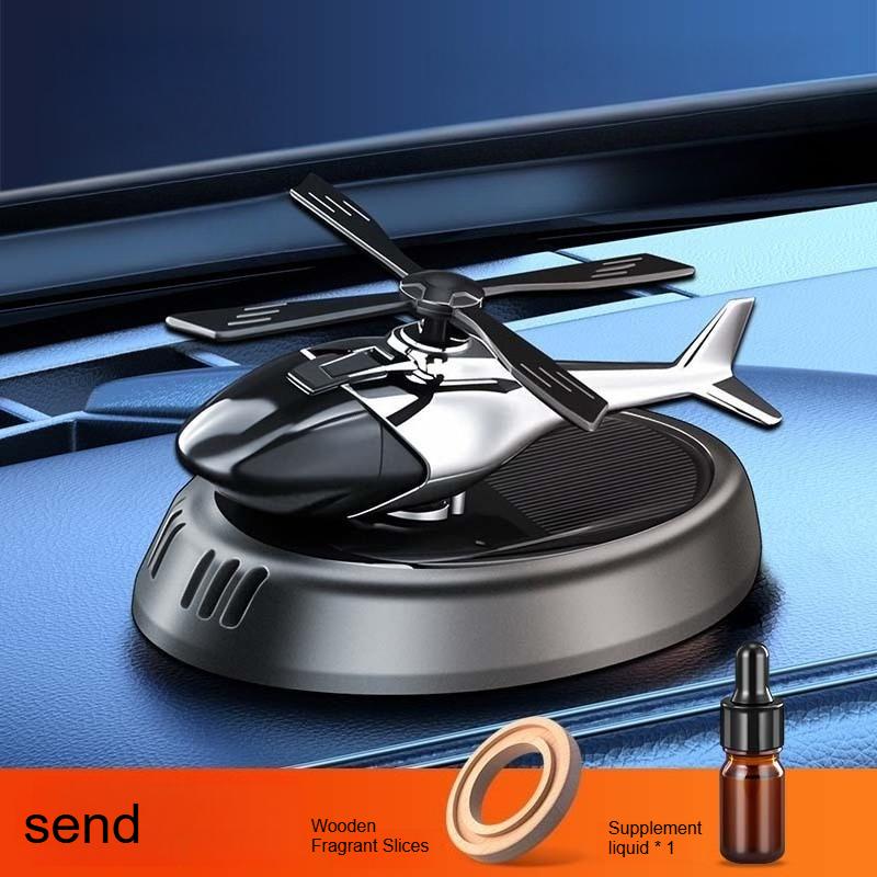 Car Aromatherapy Car Decoration Ornament Solar Airplane Model Deodorizing Aromatherapy Car Interior Center Console Ornament Gift