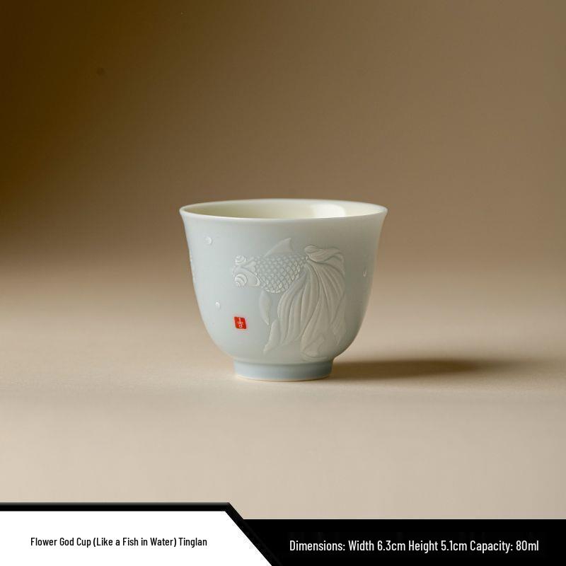 Like Fish in Water: Mòyú Glazed Ceramic Kung Fu Tea Tasting Cup
