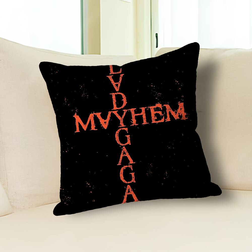 Sängerin L-Lady Gaga Mayhem Anime Berühmtheit Merchandise All-Match Bedruckter Kissenbezug Sofa Auto Büro Raum Dekoration Schutz