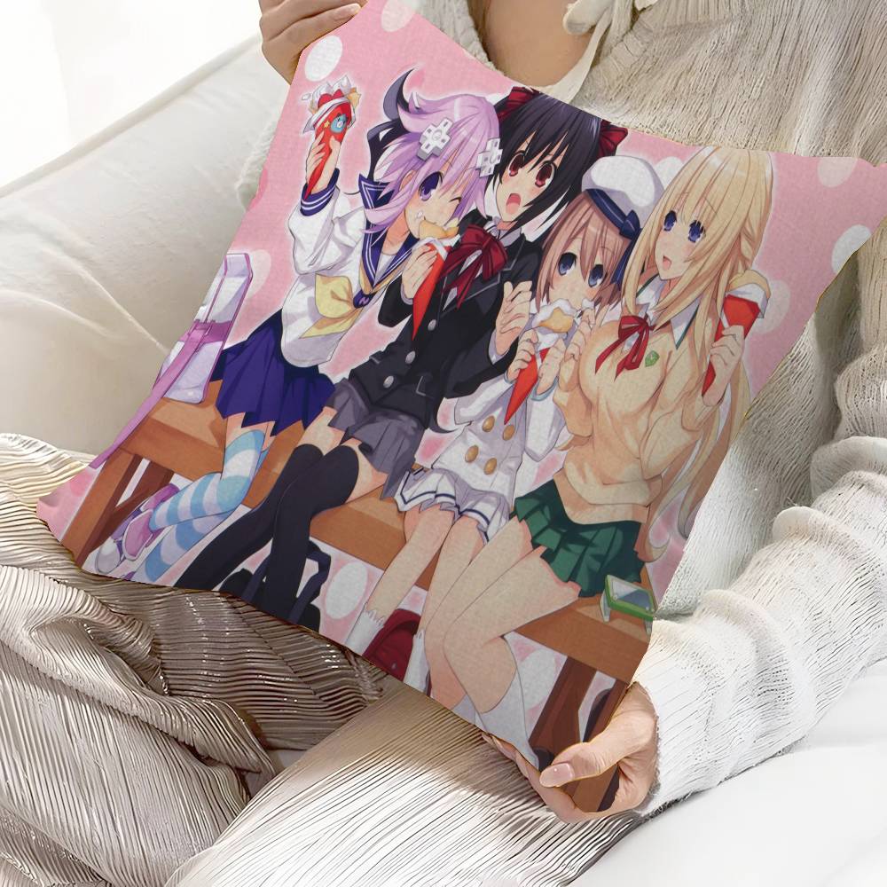 Anime Hyperdimension Neptunia Cushion Cover Pillowcase Upholstery Sofa Throw Pillow Home Decor Pillowcas