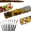 9pcs Long Handle Nylon Watercolor Brush Acrylic Painting Brushes Gouache Pen Pintura Art Supplies Artist Accessories Stationery