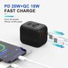 Universal Travel Adapter with Pd20w, 2 Usb, 1 Usb C and 1 Ac Socket - Maomaocon