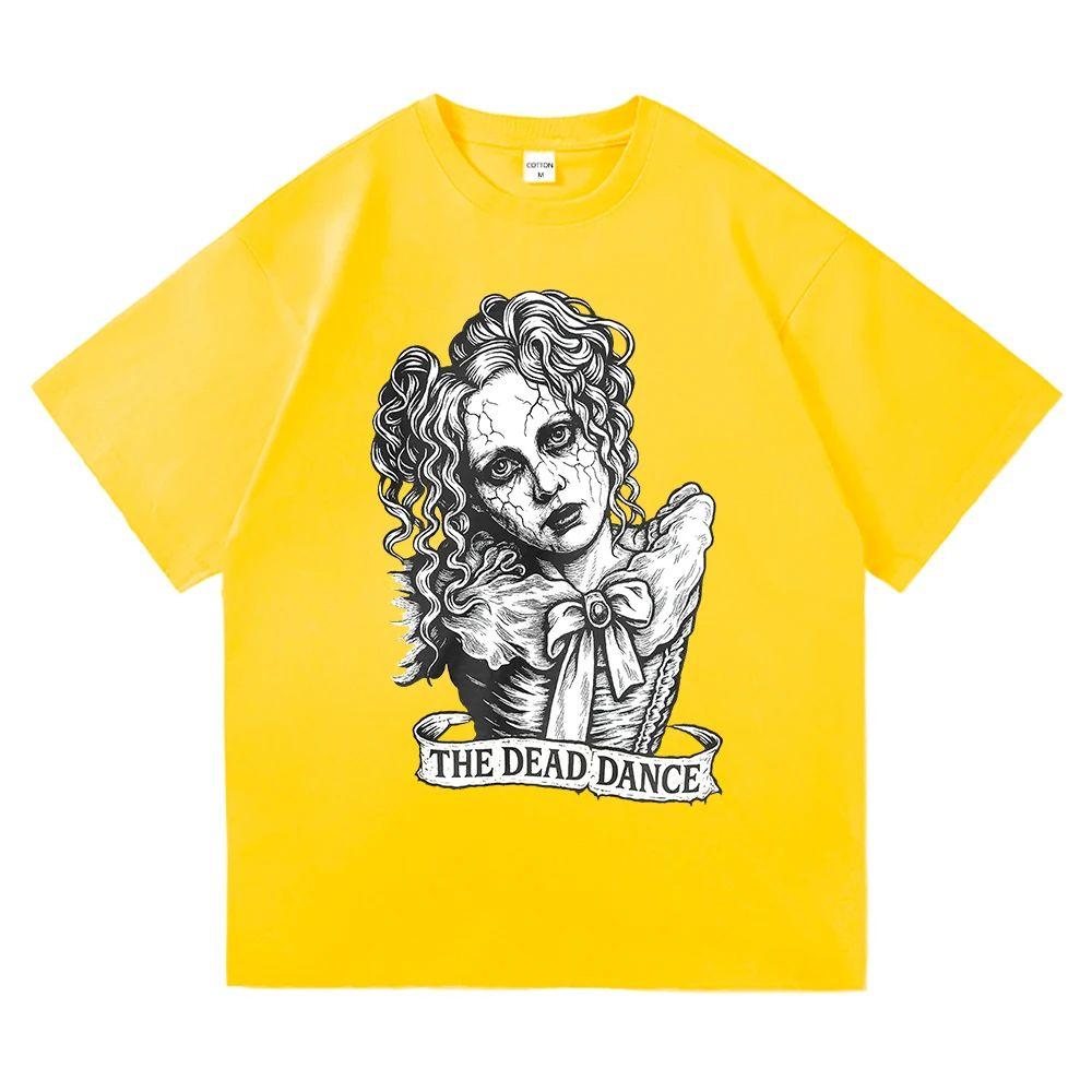 

New Fashion Streetwear Hip Hop Mayhem Tshirt Lady Gaga The Dead Dance T Shirt Vintage Print Cotton Tees Casual Loose Tops Unisex 4XL