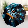 1 PC Automatic Folding Umbrella - Rock Music Pattern, Portable & Foldable Design with 8 Ribs, Christmas Birthday Gifts