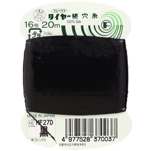 

Fujix Tire Silk Hole Thread No. 16 Длина 20м цв.402 Черный