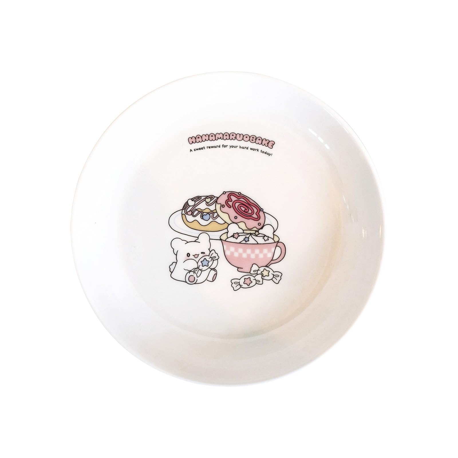 

Sanrio Curry Pasta Microwave and Dishwasher Pastel Made in 318115 Hanamaru Obake Plate, Plate, Plate, Approx. 20cm, Safe, POP, Japan, белый