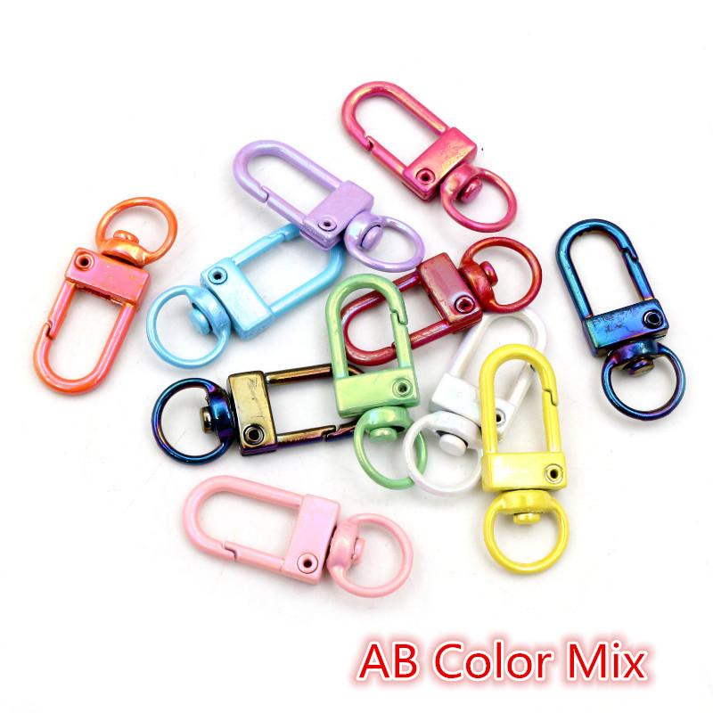 10pcs Snap Lobster Clasp Hooks Gold Silver Plated 5 Colors DIY Jewelry Making Findings for Keychain Neckalce Bracelet Supplies