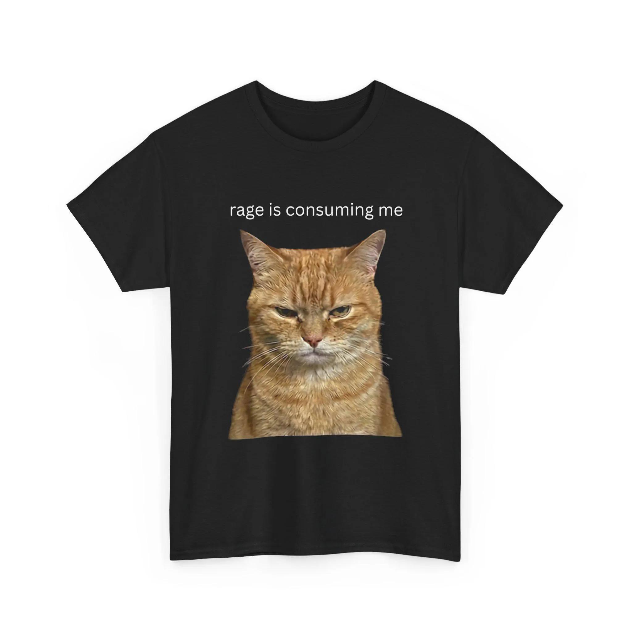 

Women Angry Cat Meme T Shirt Rage Is Consuming Me Graphic Printed Women Casual Streetwear Top Tshirt Summer Clothing - Men s ... S разноцветный