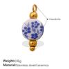 Hexagonal Flower Ceramic Beads for DIY Bracelet & Necklace Jewelry Making
