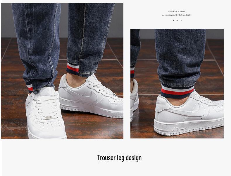 Xiaofeiniu Men's Elastic Waist Skinny Jeans: Fashionable, Versatile, Comfortable Fit for All Sizes