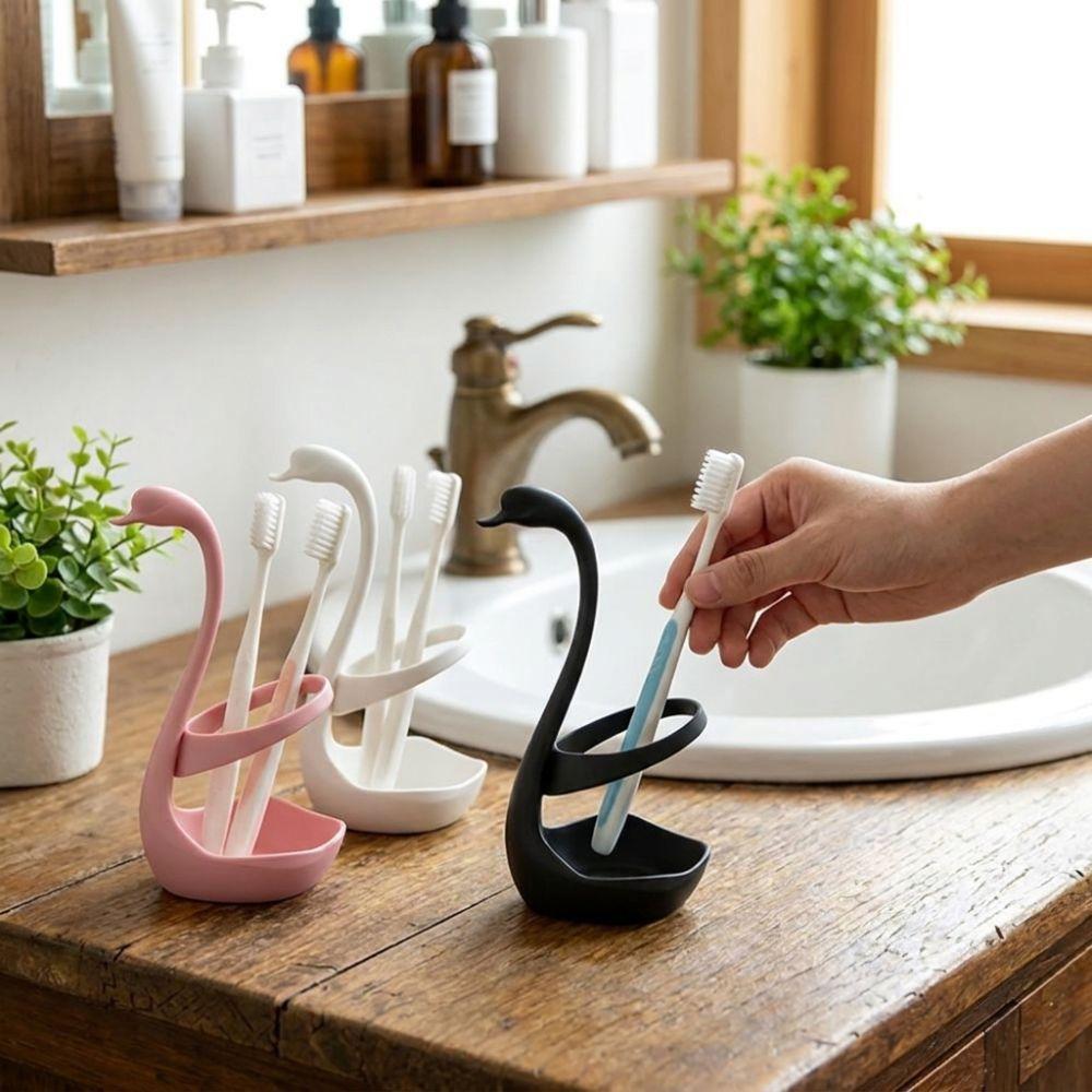 3D Printing Swan Toothbrush Holder Decorative Makeup Brush Shelf Toothpaste Stand Base  Home Use