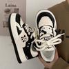 2025 autumn explosion panda black and white cute little white shoes children versatile cute casual student cartoon sneakers