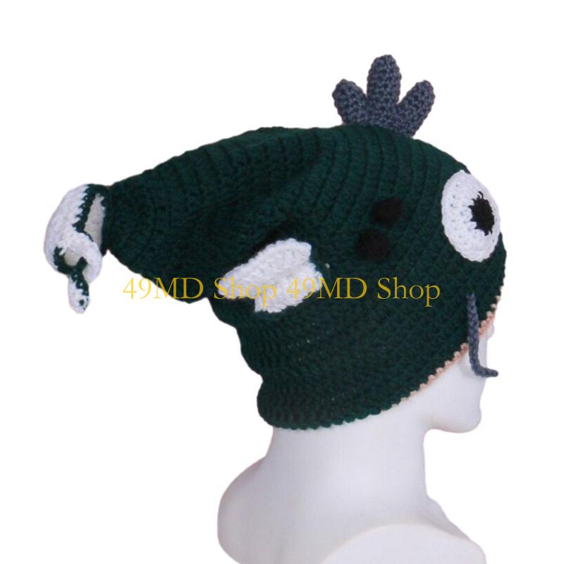 49MD Party Hats Adorkable Decorations Handmade Knitted Cartoon Photo Prop