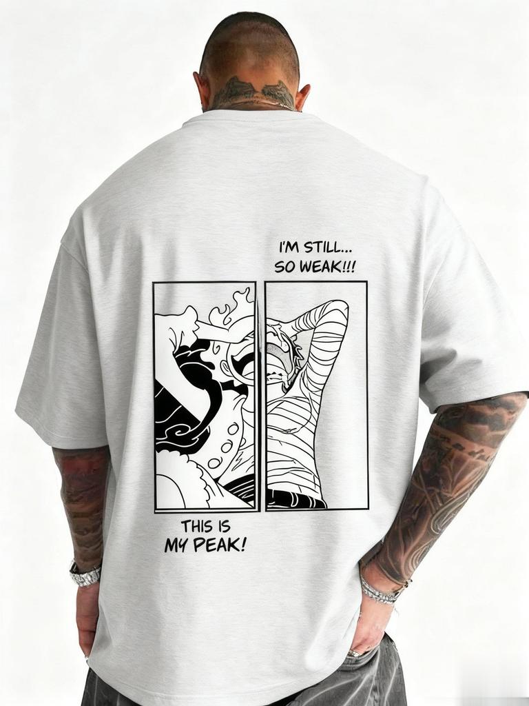 Unisex Oversized One Piece Anime Luffy Mens Tshirt Streetwear Summer Fashion Casual Tops Graphic Print Cotton Short Sleeve Tee