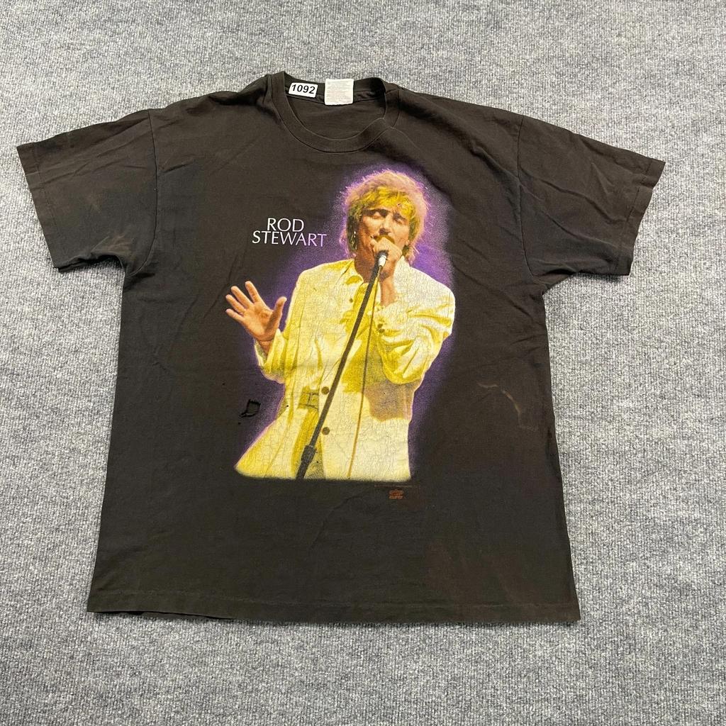 Vintage 1993 Rod-Stewart A Night to Remember Tour Shirt Large 22x27 Black