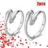 2026 Valentine's Day Gift Love Hug Open Ring Retro Simple Rings Letter Finger Ring Unisex Adjustable Size Ring Jewelry Gift