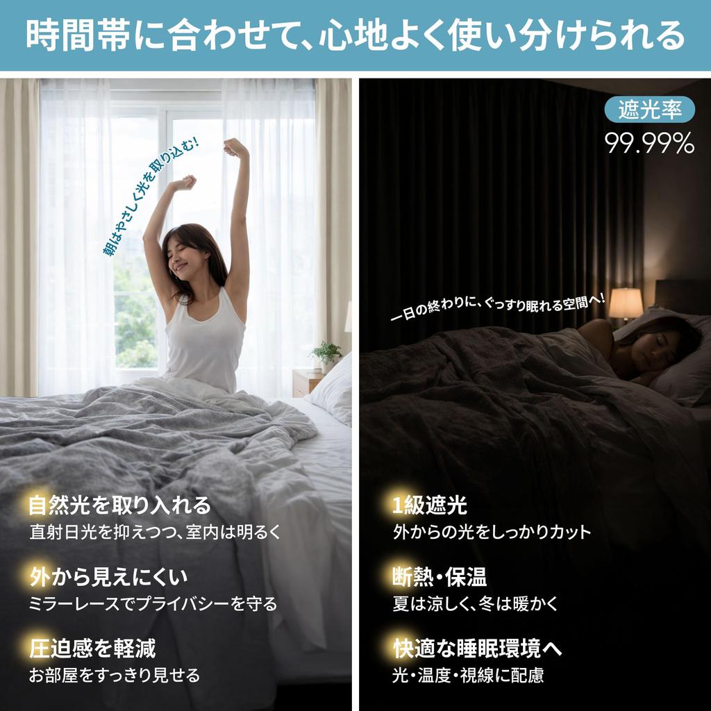 Deconovo Level 2 Light Blocking Set of Light 130cm Wide x 178cm Long Curtains, Blackout, 99.91% Rate, 2, Beige,